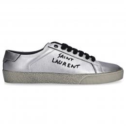 Sneaker low COURT CLASSIC SL/06  Kalbsleder Logo Stickerei silber