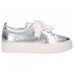 Sneaker low D925217 Kalbsleder Strass silber