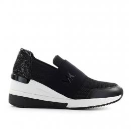 Sneaker low FELIX Materialmix Mesh Logo schwarz