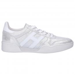 Sneaker low H357 Kalbsleder Logo silber