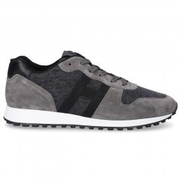 Sneaker low H429 Veloursleder Logo grau