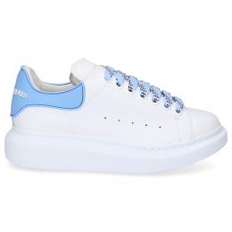 Sneaker low LARRY Kalbsleder Gummi Logo weiß blau