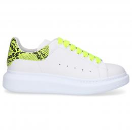 Sneaker low LARRY  Kalbsleder Logo gelb weiß