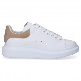 Sneaker low LARRY Kalbsleder Logo weiß beige