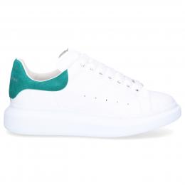 Sneaker low LARRY Kalbsleder Logo weiß grün