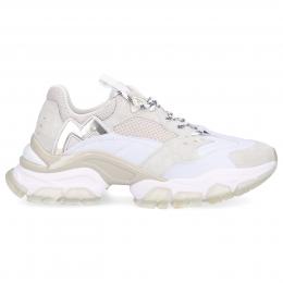 Sneaker low LEAVE NO TRACE Kalbsleder Veloursleder Logo weiß