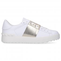 Sneaker low OPEN Kalbsleder Logo weiß-kombi