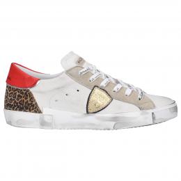 Sneaker low PRSX Kalbsleder Logo Patch Used weiß-kombi