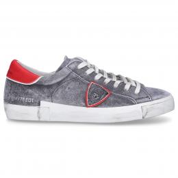 Sneaker low PRSX Veloursleder Logo Patch Used grau-kombi