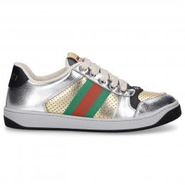 Sneaker low SCREENER Kalbsleder Logo gold silber