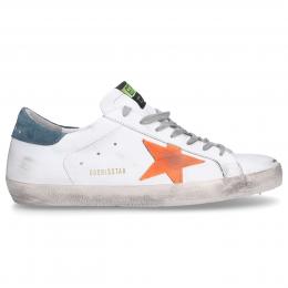 Sneaker low SUPERSTAR Kalbsleder Logo weiß