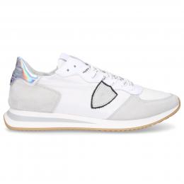 Sneaker low TRPX MONDIAL Veloursleder Textil Logo weiß-kombi grau