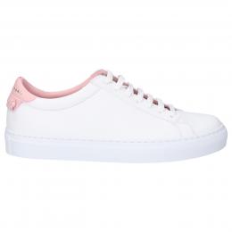 Sneaker low URBAN STREET Kalbsleder Logo weiß rosa
