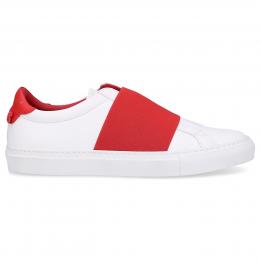 Sneaker low URBAN STREET  Kalbsleder  rot weiß