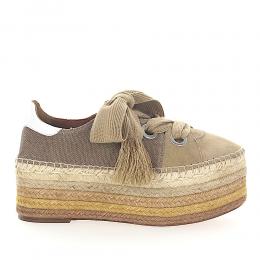 Sneaker low Veloursleder Logo khaki