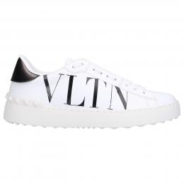 Sneaker low VLTN Kalbsleder Logo weiß-kombi