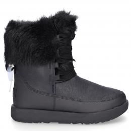 Snowboots GRACIE WATERPROOF Lammleder Logo schwarz