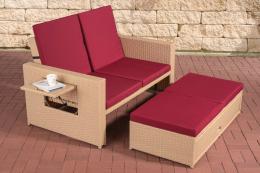 Sofa Ancona Rubinrot sand