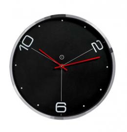 Sompex Miami Wanduhr - schwarz/silber - Ø 29 - Tiefe 4,5 cm