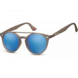 Sonnenbrille rauchgrau mit blau verspiegelten Gläsern