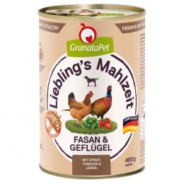 Sparpaket GranataPet Liebling's Mahlzeit 24 x 400 g - Fasan & Gefl&uuml;gel