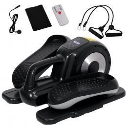 SPORTNOW Mini-Ellipsentrainer Untertisch Mini Crosstrainer f&uuml;r zuhause Ellipsen Beintrainer mit 12-stufig Geschwindigkeit, LCD Anzeige, Fernbedienung, Vorw&auml;rts-& R&uuml;ckw&auml;rtsbewegung f&uuml;r B&uuml;ro, Senioren   Aosom