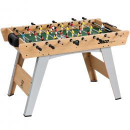 SPORTNOW Tischkicker Kickertisch inkl 22 Kicker 2 B&auml;lle Rutschfest Griffe Punktez&auml;hler Schr&auml;ge Beine, Spieltisch f&uuml;r Kinder & Erwachsene Tischfu&szlig;ball 121x87x77cm Naturholz   Aosom