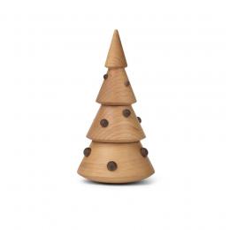 Spring Copenhagen The Christmas Tree Weihnachtsdeko - Buche & Walnuss - Höhe: 15,8 cm - Ø 8,4 cm