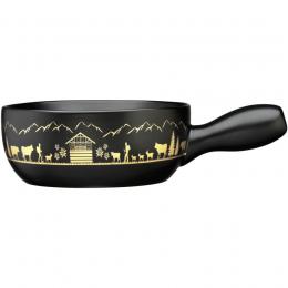 Spring MONTANA Fondue Caquelon - schwarz - Ø 22 cm - H&ouml;he 10,3 cm - 2 Liter