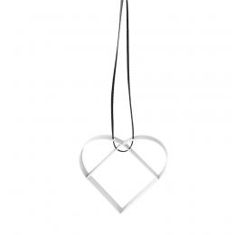 stelton Figura Ornament Herz klein - soft white - 5 x 5 x 1,3 cm