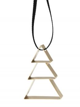 stelton Figura Ornament Weihnachtsbaum klein - messing - 4 x 5,5 x 1,3 cm