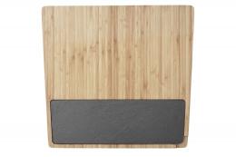 stelton Twin Servierbrett gross - Holz-Schiefer - 36 x 34 cm - H&ouml;he 2,5 cm