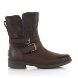 Stiefel Kalbsleder  Veloursleder Logo braun