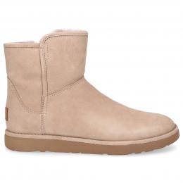 Stiefeletten ABREE MINI  Lammleder Logo beige