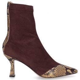 Stiefeletten CARPI Veloursleder Prägung braun