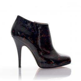 Stiefeletten Glattleder braun