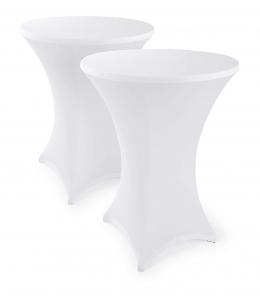 Stretch Cover Bartable Covers - Elegant Bartable Abdeckung f&uuml;r Bistrotisch wei&szlig;