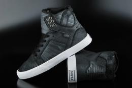 Supra Womens Skytop Black Metallic White US10/EU42