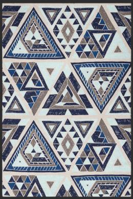 Teppich Patchwork 10117 - 150 cm x 180 cm / Ohne Gummirand