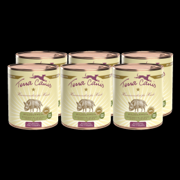 Terra Canis Classic | Wildschwein mit Naturreis, Fenchel und Himbeere 6x 800g