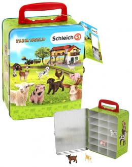 THEO KLEIN® Schleich Farm World Sammelkoffer für Tiere (Grün-Blau)