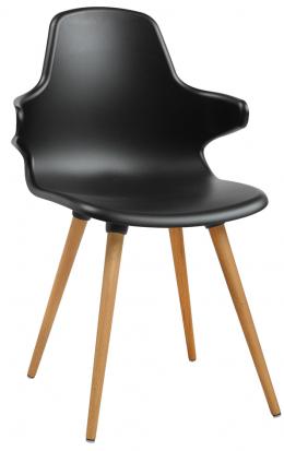 Topstar Besucherstuhl , T 2020, , schwarz / buche