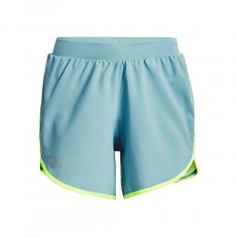 Under Armour Fly By Elite 5in Shorts Damen - Hellblau, Neongelb, Größe XS
