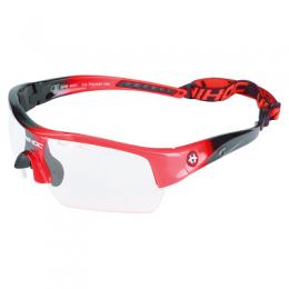Unihoc Schutzbrille Victory, Schwarz-Neonrot, Junior