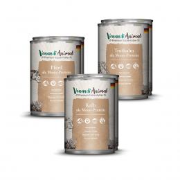 Venandi Animal - Probierpaket II 2xHuhn und Kaninchen, 2xKalb, 2xTruthahn 24x400g