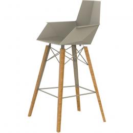 Vondom FAZ WOOD Barhocker - 4er Set - ecru - 4er Set - 57x51x111 cm