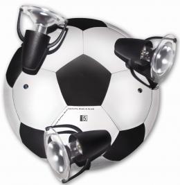 waldi Leuchten Fußball Deckenleuchte - schwarz - H 16 cm, Ø 31 cm