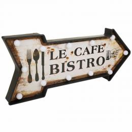 Wandsteckdose Alexandra House Living Le Cafe Bistro Wei&szlig; Eisen 27 x 5 x 65 cm Beleuchtung