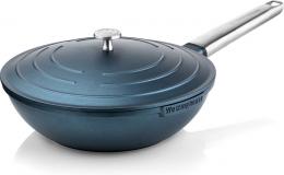 Westinghouse Performance Series Wokpfanne - Wok mit Deckel - 28 cm - Blau