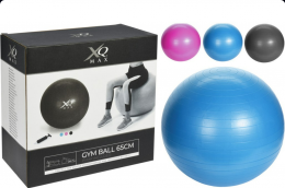 XQ Max Yoga-Ball/Fitness-Ball - Mit Pumpe - 65 cm - Blau